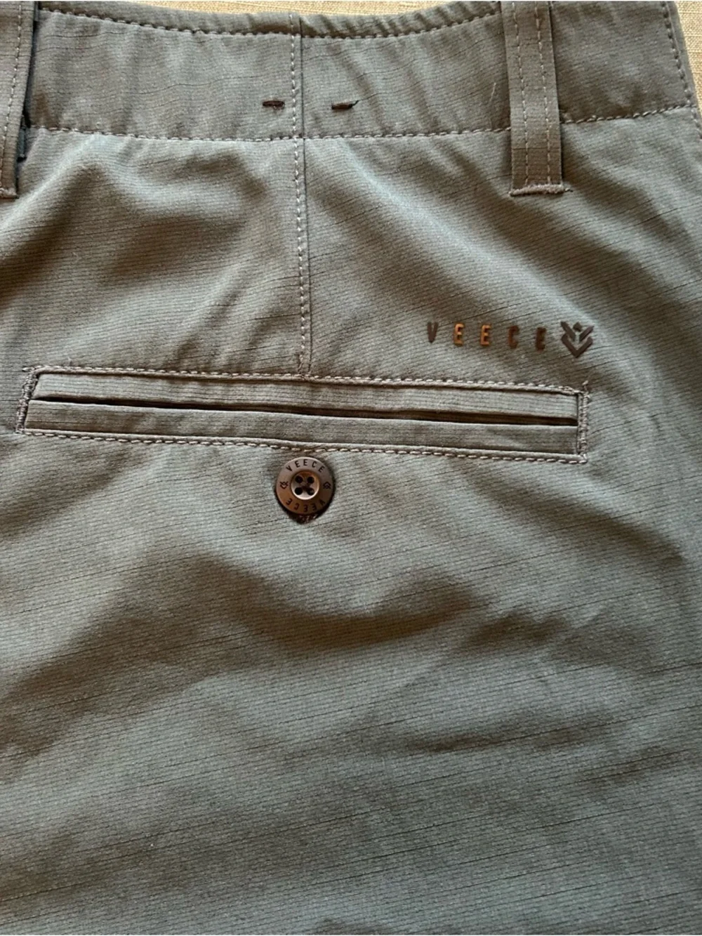 Veece Men's Flat Front Performance Shorts in Charcoal